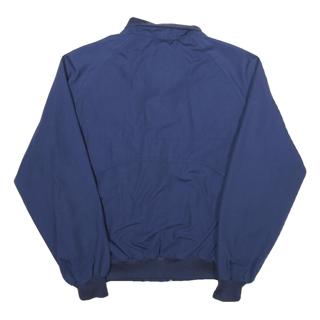 PACIFIC TRAIL Mens Blue Cotton Blend Bomber Jacket L Plain Zip Casual