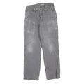 CARHARTT Mens Jeans Grey Regular Straight Denim W30 L30 Workwear Cotton Blend