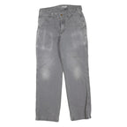 CARHARTT Mens Jeans Grey Regular Straight Denim W30 L30 Workwear Cotton Blend