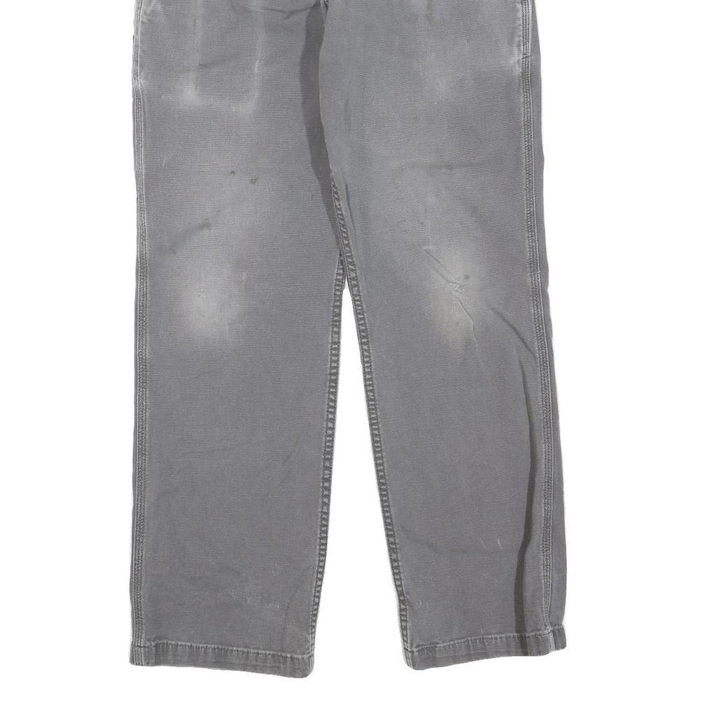 CARHARTT Mens Jeans Grey Regular Straight Denim W30 L30 Workwear Cotton Blend