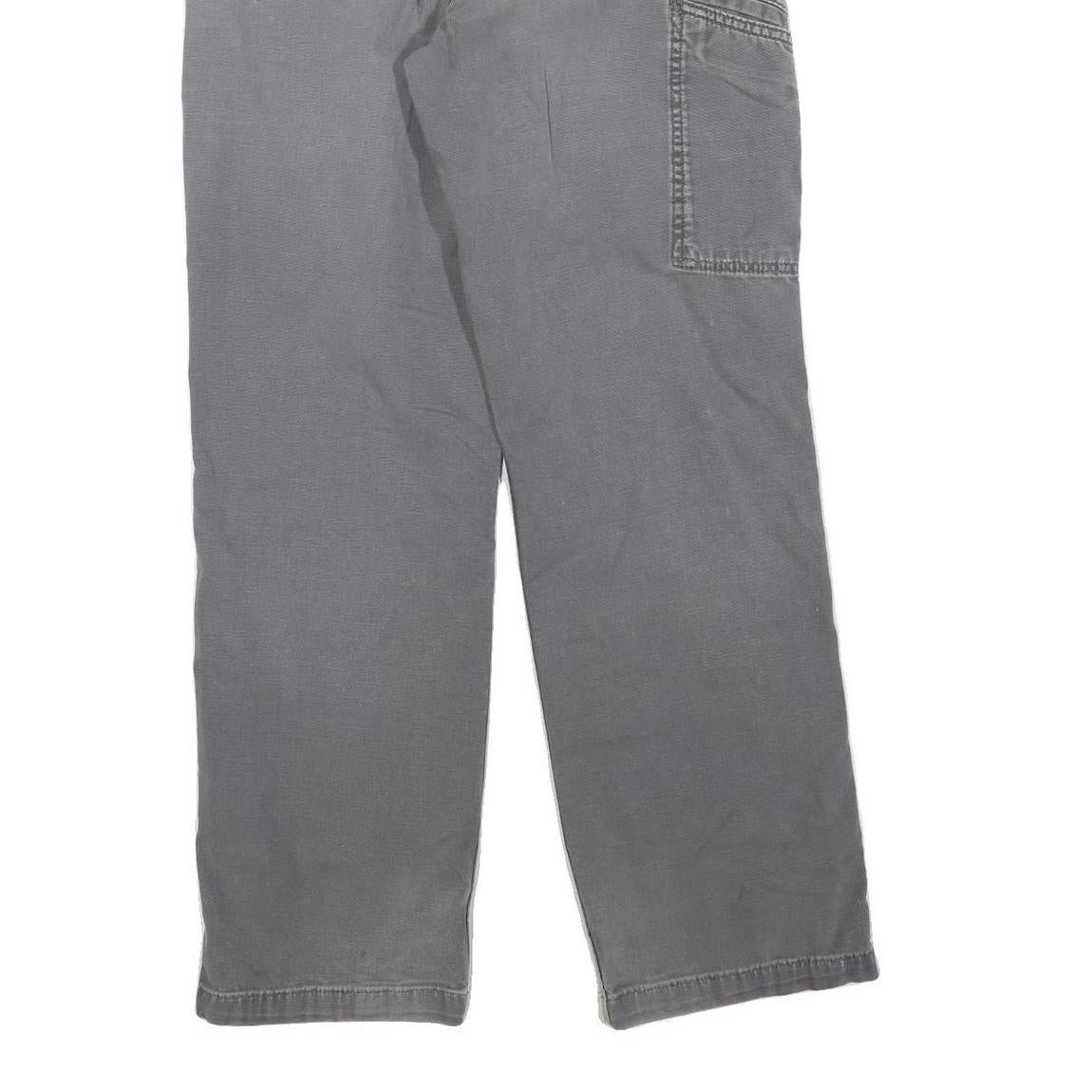 CARHARTT Mens Jeans Grey Regular Straight Denim W30 L30 Workwear Cotton Blend