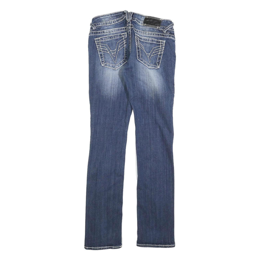 VIGOSS Womens Slim Blue Denim Slim Jeans W27 L32 Stylish Contrast Stitching