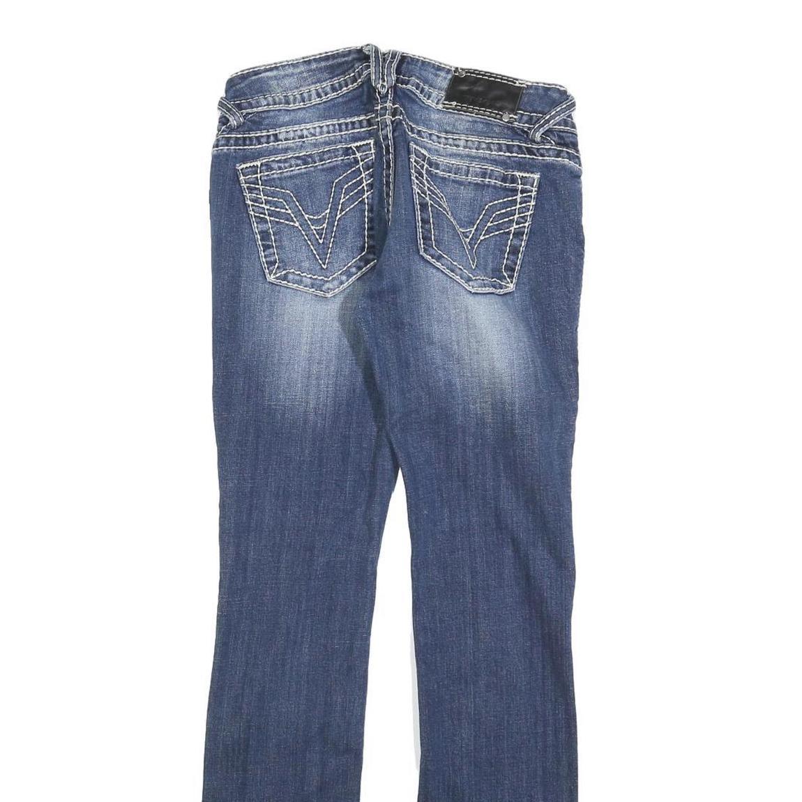 VIGOSS Womens Slim Blue Denim Slim Jeans W27 L32 Stylish Contrast Stitching