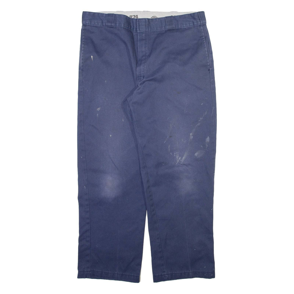 DICKIES 874 Workwear Mens Trousers Blue Regular Straight W36 L28