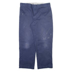 DICKIES 874 Workwear Mens Trousers Blue Regular Straight W36 L28