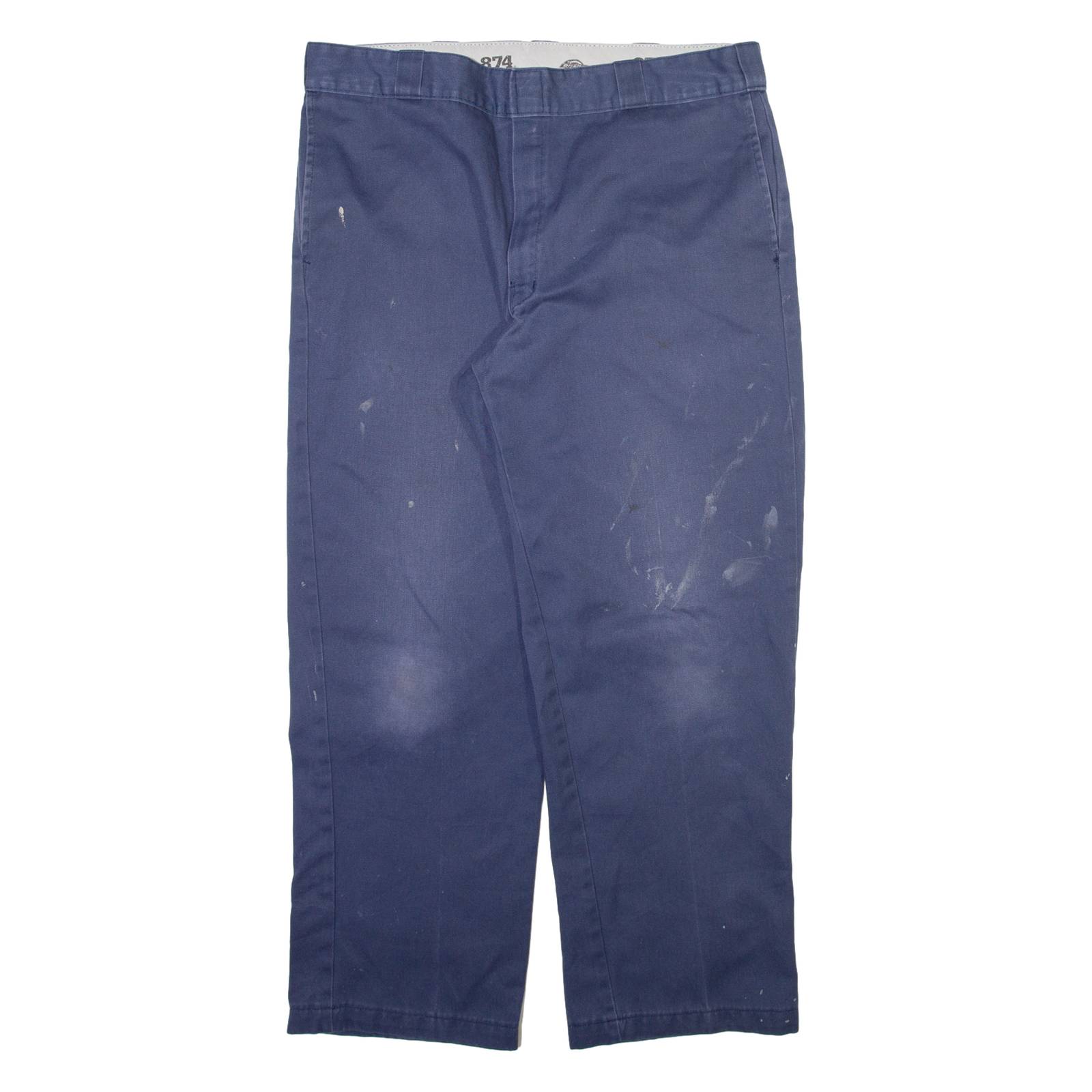 DICKIES 874 Workwear Mens Trousers Blue Regular Straight W36 L28