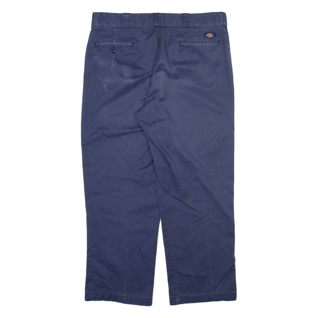 DICKIES 874 Workwear Mens Trousers Blue Regular Straight W36 L28