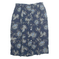 APPLESEEDS Pocketed Womens A-Line Skirt Blue Knee Length Floral XL