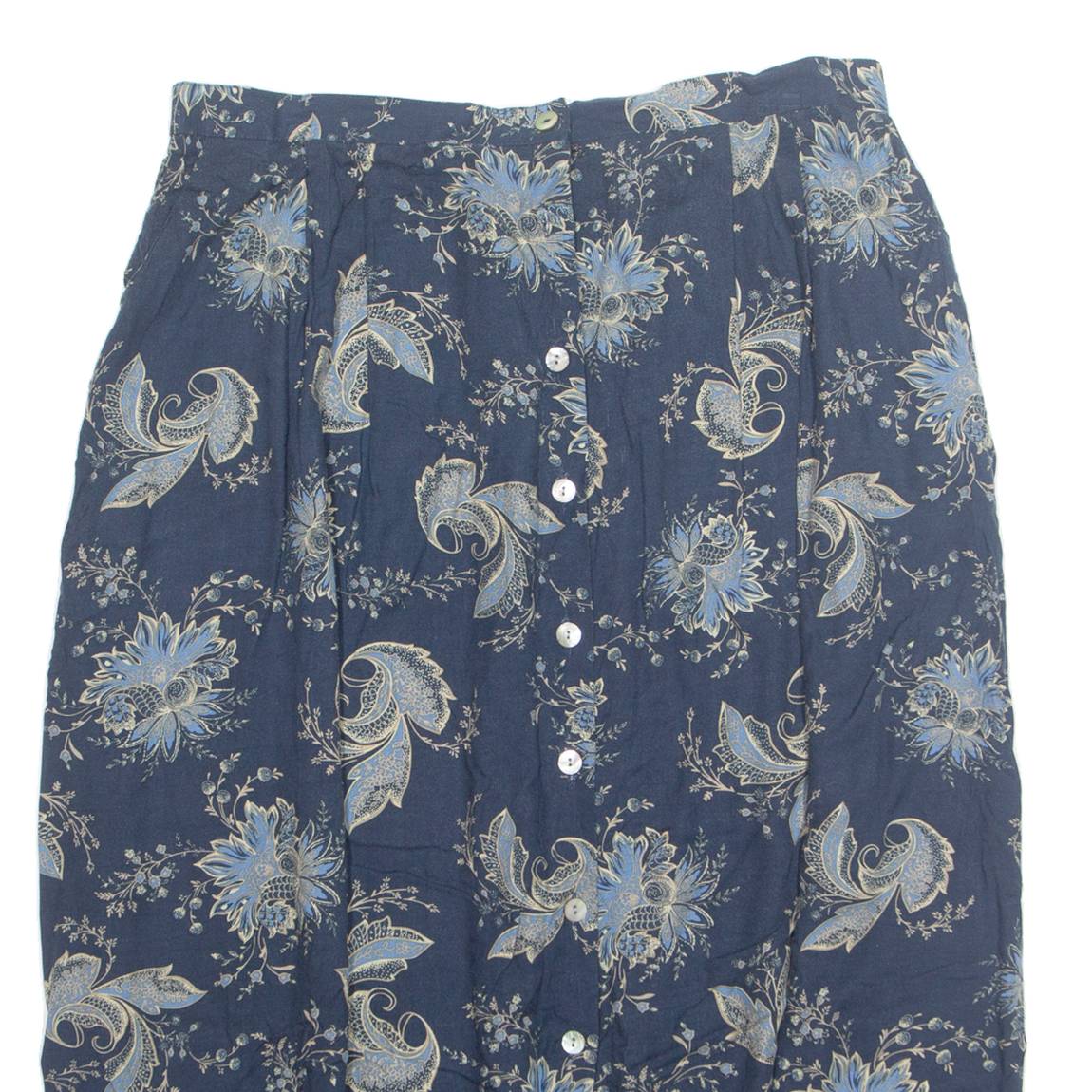 APPLESEEDS Pocketed Womens A-Line Skirt Blue Knee Length Floral XL