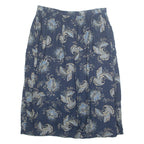 APPLESEEDS Pocketed Womens A-Line Skirt Blue Knee Length Floral XL