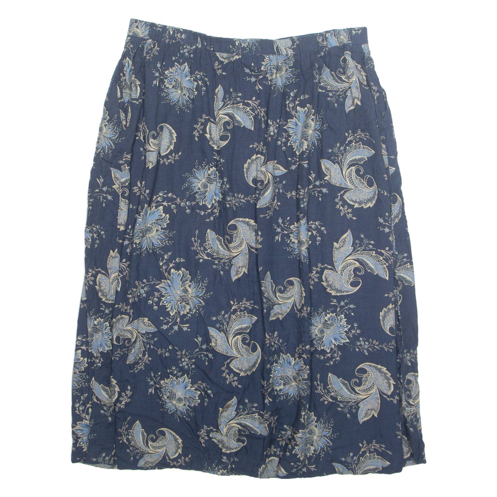 APPLESEEDS Pocketed Womens A-Line Skirt Blue Knee Length Floral XL