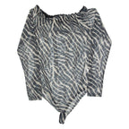 Womens Printed Bodysuit Black Long Sleeve Animal Print S