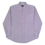KAPPA ROBE DI Mens Shirt Blue Check Long Sleeve L