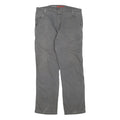 DICKIES Mens Cotton Blend Grey Regular Straight Trousers W36 L30 Workwear Zip