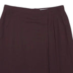 EMPORIO ARMANI Womens Maroon Mini Wool Blend Skirt UK 14 Classic Tailored Zip