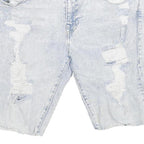 TRUE RELIGION Mens Shorts Blue Denim Distressed XL W40 Casual Fit