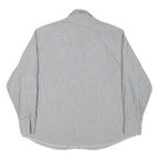 WRANGLER Mens Grey & White Cotton Blend Western Shirt XL Button Long Sleeve