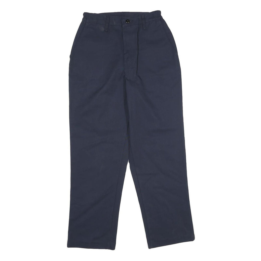 RED KAP Womens Polyester Blend Navy Regular Fit Straight Leg Trousers W26 L28