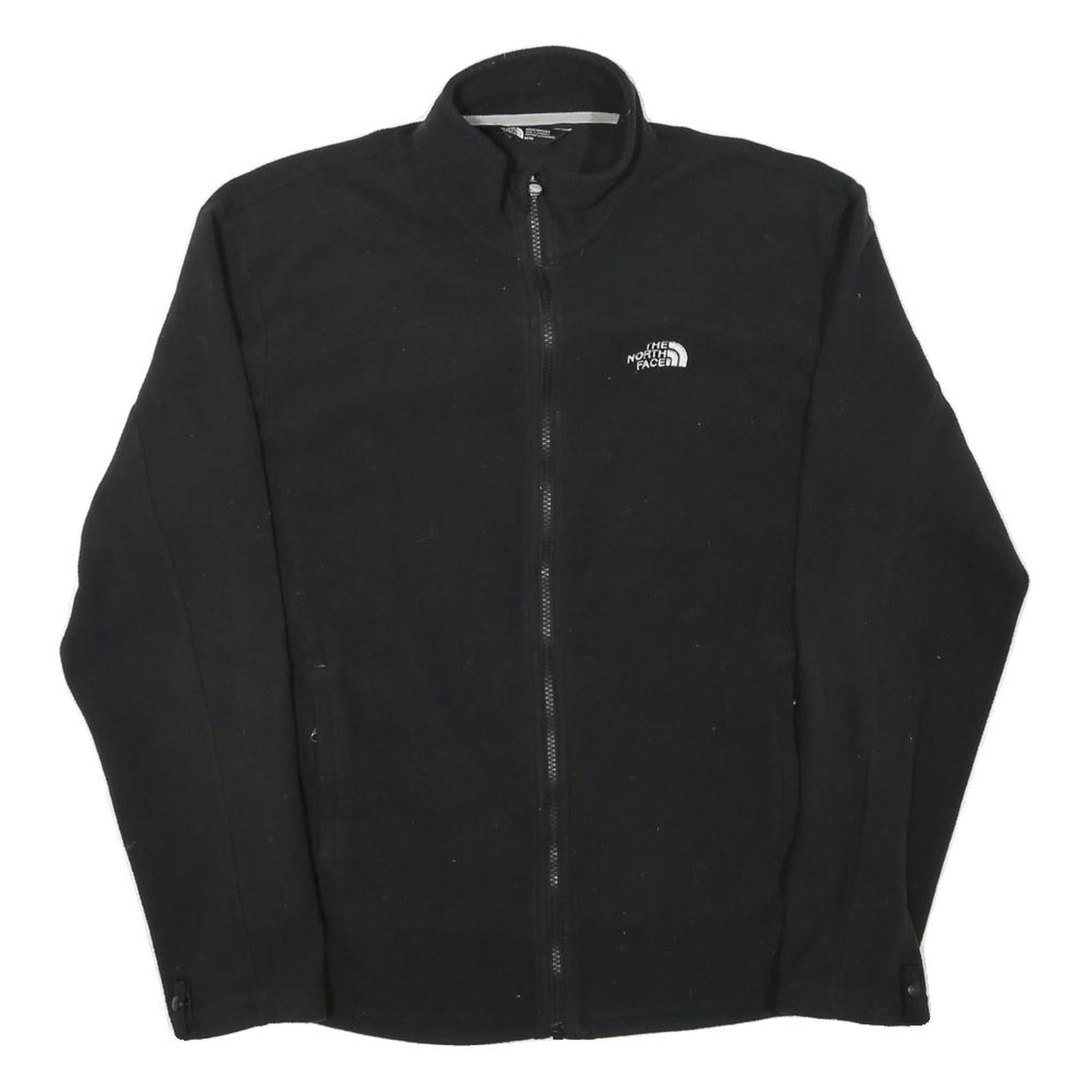 THE NORTH FACE Mens Black Jacket M Polyester Blend Plain Zip Outdoor Casual