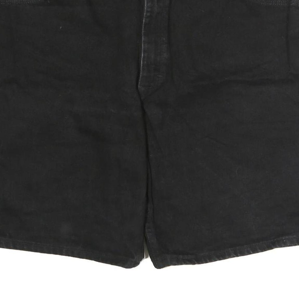 WRANGLER Mens Black Cotton Denim Casual Shorts L W40 Classic Fit Pocketed
