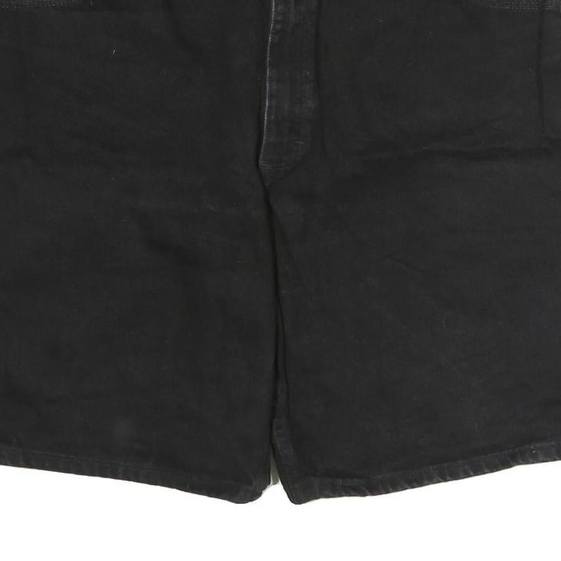 WRANGLER Mens Black Cotton Denim Casual Shorts L W40 Classic Fit Pocketed