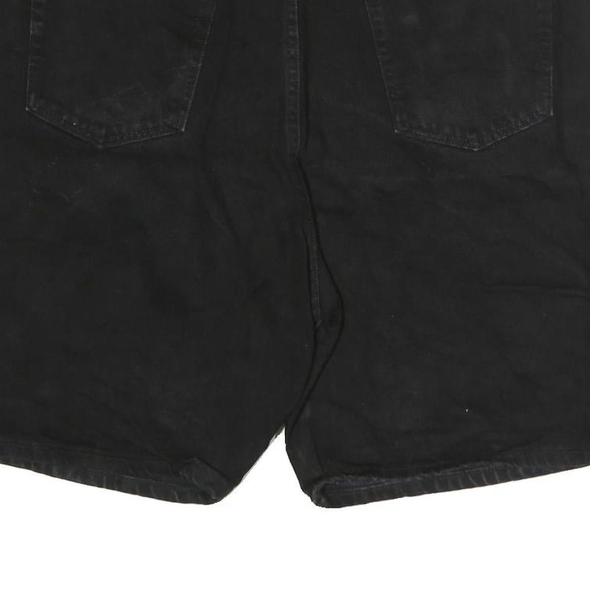 WRANGLER Mens Black Cotton Denim Casual Shorts L W40 Classic Fit Pocketed