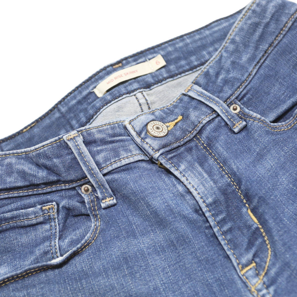 LEVI'S Womens Slim Blue Denim Medium W24 L30 Slim Fit Skinny Jeans