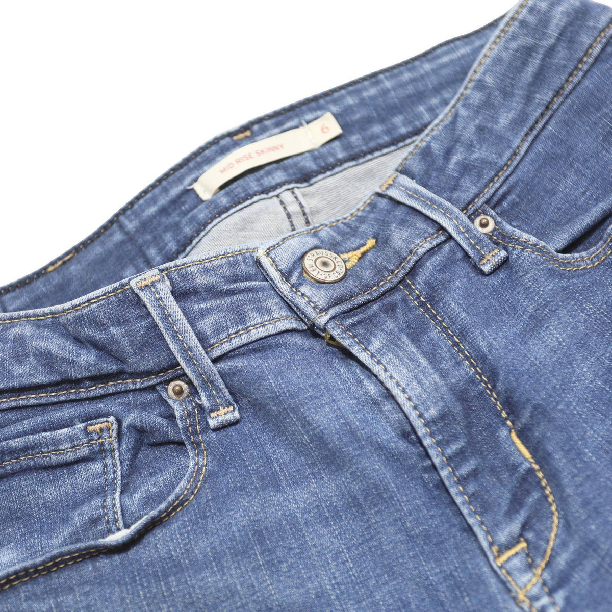 LEVI'S Womens Slim Blue Denim Medium W24 L30 Slim Fit Skinny Jeans