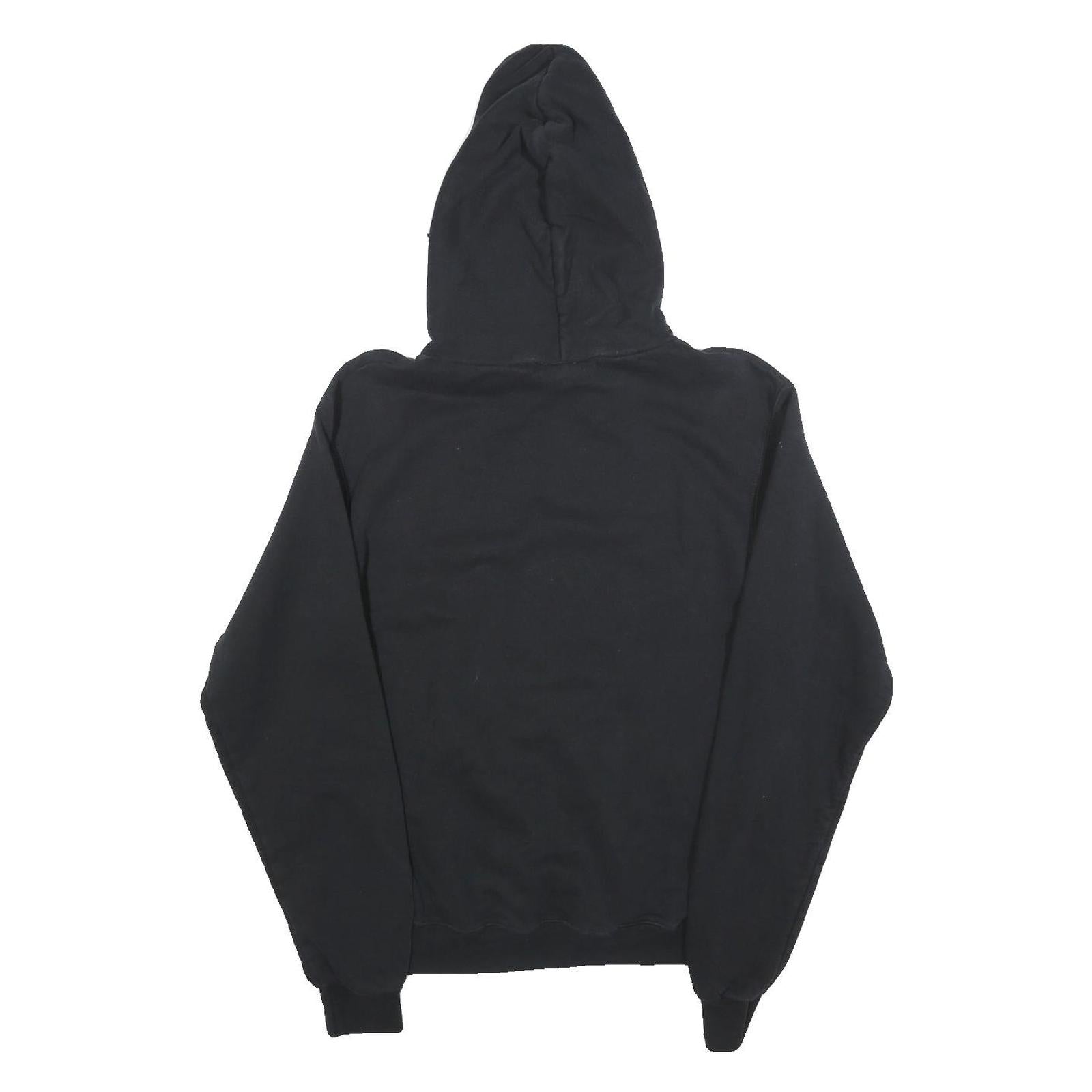 CHAMPION Mens Black White Bear Basketball Pullover Hoodie S Cotton Blend