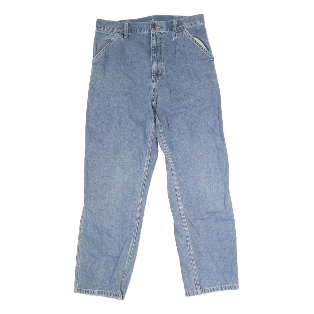 CARHARTT WIP Mens Regular Fit Straight Denim Light W32 L30 Casual Workwear Jeans