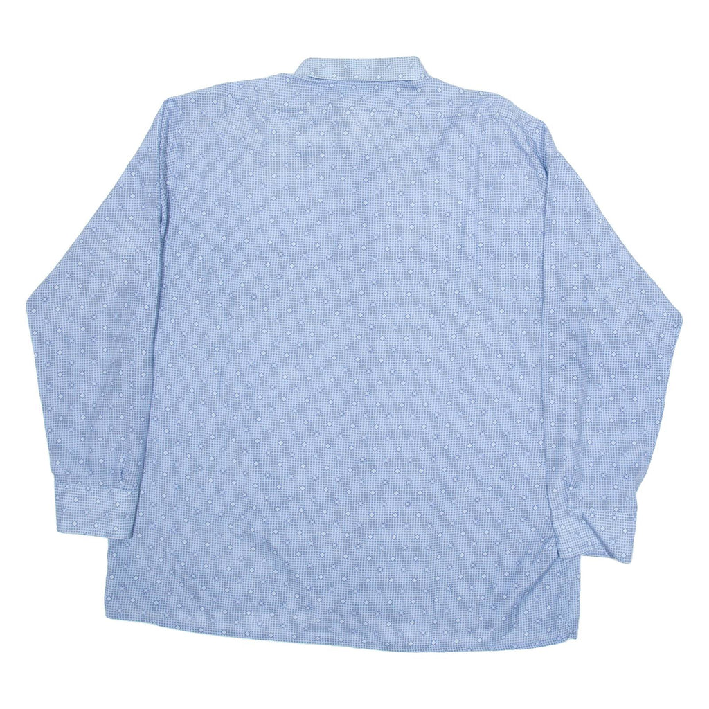 CLUB Mens Shirt Blue Geometric Long Sleeve M