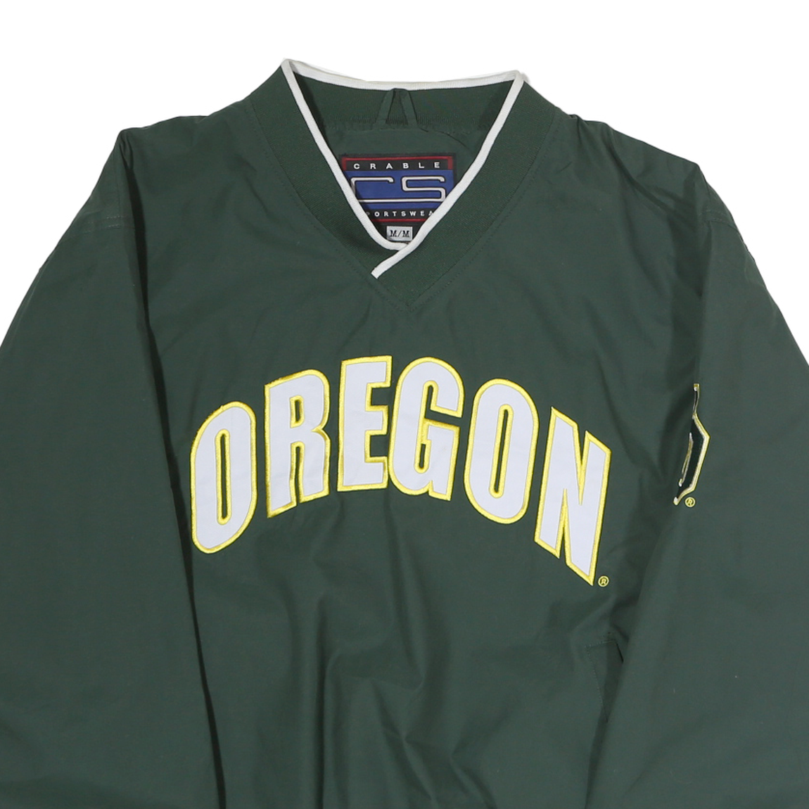 CRABLE SPORTSWEAR Mens Green Oregon V-Neck M Sweatshirt Pullover Polyester