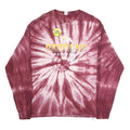 HANES Mens Maroon Tie Dye Osborne Bulldogs Graphic Long Sleeve Crew Neck XL