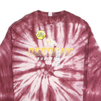 HANES Mens Maroon Tie Dye Osborne Bulldogs Graphic Long Sleeve Crew Neck XL