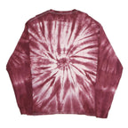 HANES Mens Maroon Tie Dye Osborne Bulldogs Graphic Long Sleeve Crew Neck XL