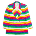 PRESTIGE Womens Blazer Jacket Blue 90s Striped UK 12