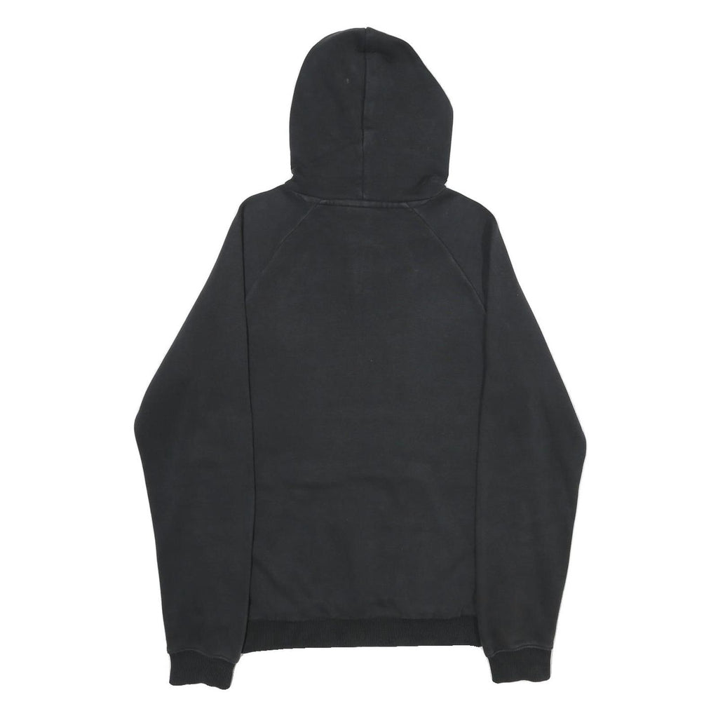 ADIDAS Mens Black Hoodie S Cotton Blend Pullover Spellout Logo Sweatshirt