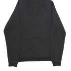 ADIDAS Mens Black Hoodie S Cotton Blend Pullover Spellout Logo Sweatshirt