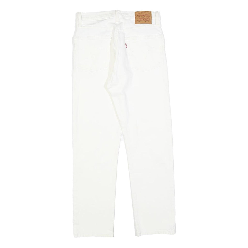 LEVI'S 501 Womens Jeans White Regular Straight Denim Raw W26 L26 Button Fly