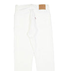 LEVI'S 501 Womens Jeans White Regular Straight Denim Raw W26 L26 Button Fly