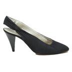 BRUNO MAGLI Womens Black Slingback Pump Synthetic UK 6 Elegant Comfort Heels