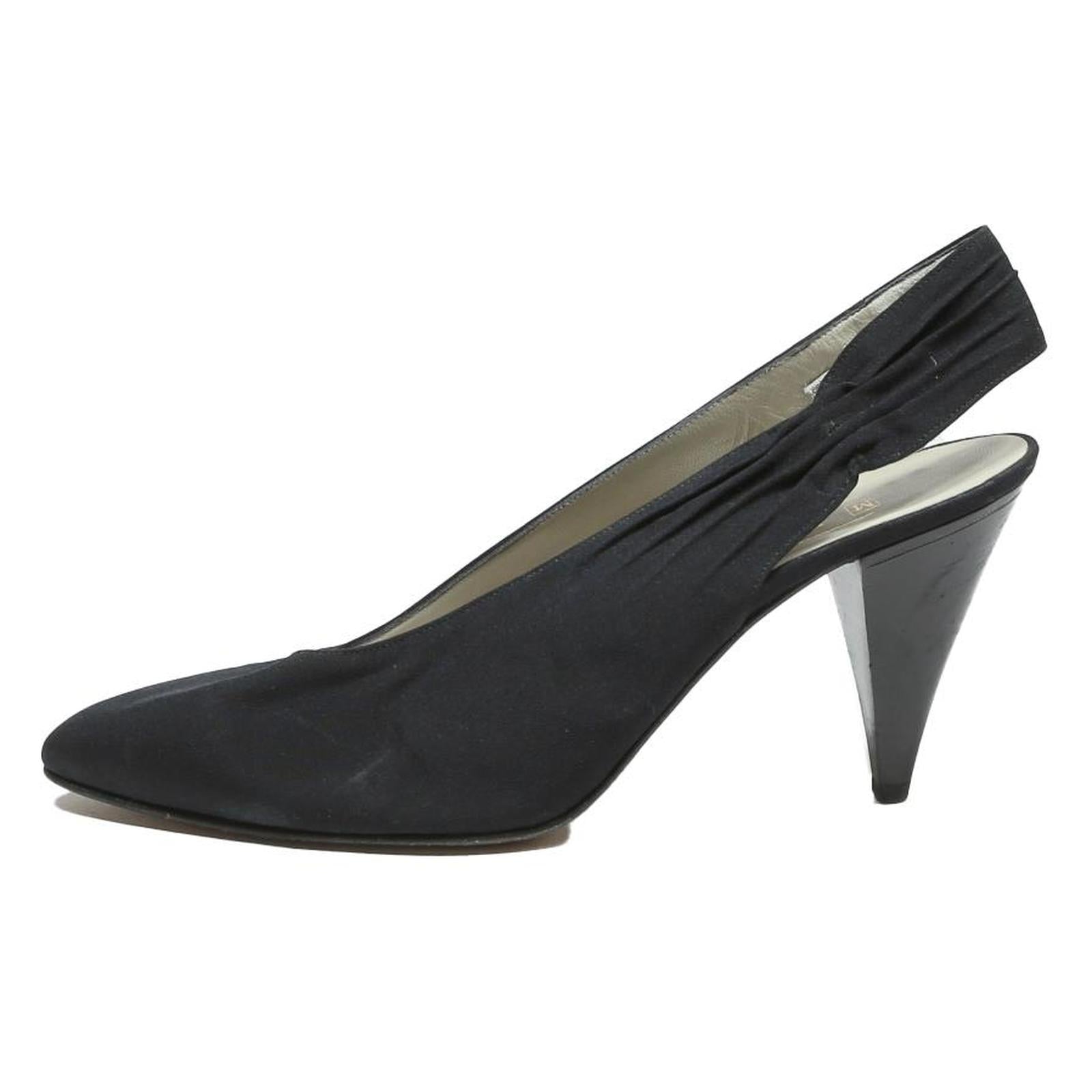 BRUNO MAGLI Womens Black Slingback Pump Synthetic UK 6 Elegant Comfort Heels