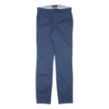 TOMMY HILFIGER Mens Cotton Blend Blue Slim Straight Trousers W28 L31 Casual