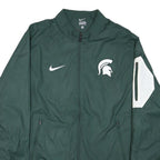 NIKE Mens Green & White Spartan Logo Lightweight Nylon Track Jacket M