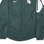 NIKE Mens Green & White Spartan Logo Lightweight Nylon Track Jacket M