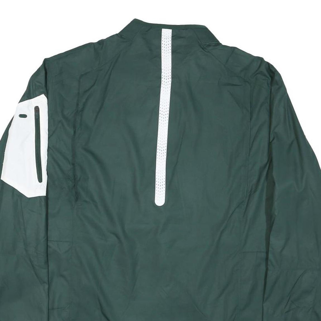 NIKE Mens Green & White Spartan Logo Lightweight Nylon Track Jacket M