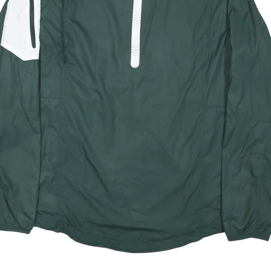 NIKE Mens Green & White Spartan Logo Lightweight Nylon Track Jacket M