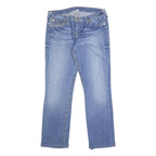 TRUE RELIGION Womens Regular Fit Blue Denim Straight Jeans W31 L29 Classic Zip