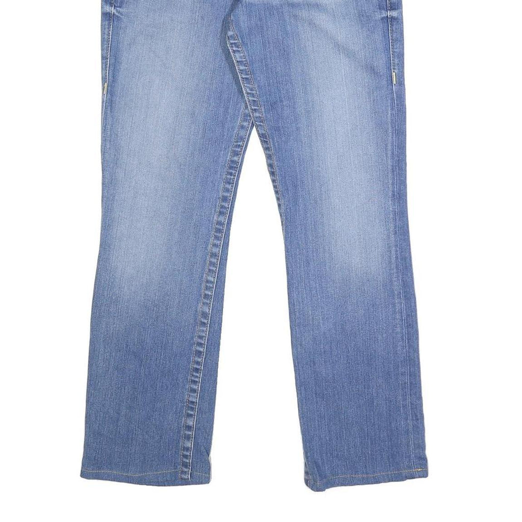 TRUE RELIGION Womens Regular Fit Blue Denim Straight Jeans W31 L29 Classic Zip