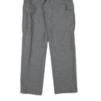ROOTS Mens Wool Grey Regular Cargo Trousers W26 L30 Stylish Zip Closure